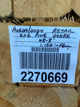 Load image into Gallery viewer, 6 x 6 Dressed Red Pine Timbers (Outs)