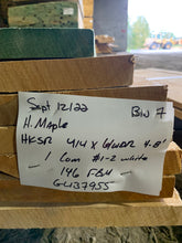 Load image into Gallery viewer, 4/4&quot; 1com Grade Hard Maple Lumber
